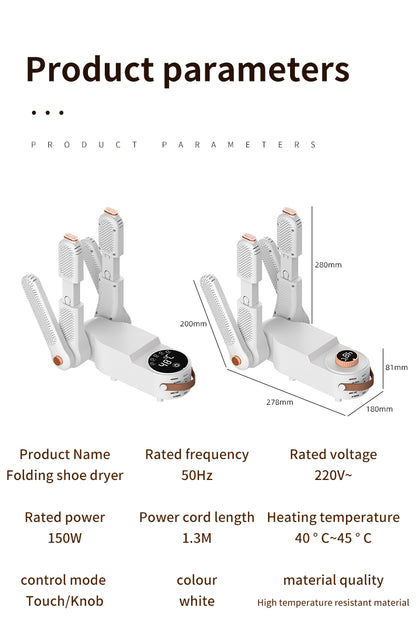 “Gemini” Folding Shoe Dryer